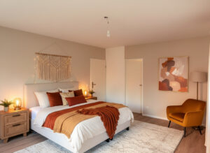 Schlafzimmerdekoriert