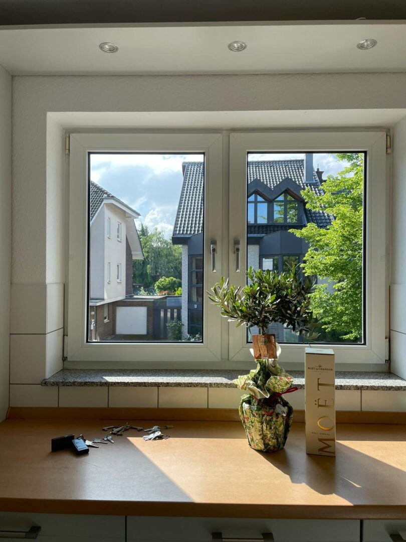 Blick aus dem Küchenfenster - Bild vor  der Vermietung